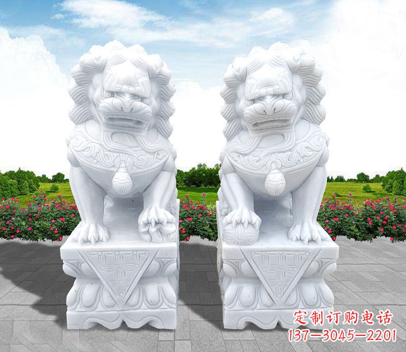 南阳狮子雕塑招财福运的象征