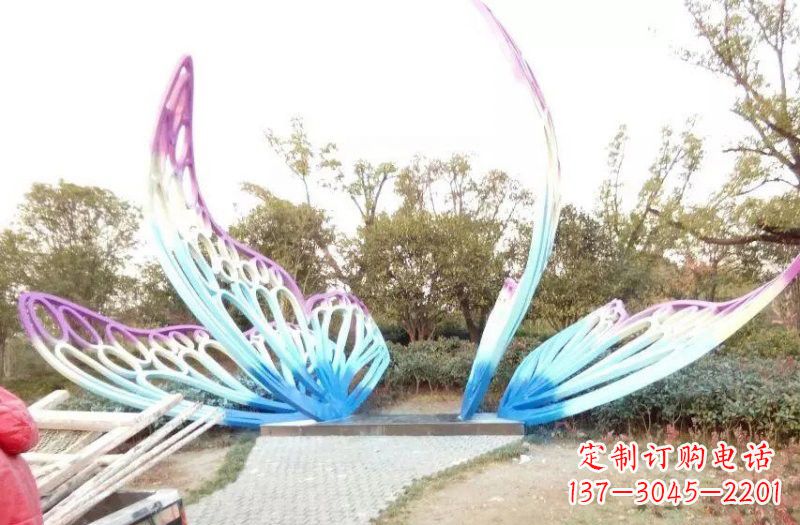 南阳彩色不锈钢蝴蝶雕塑