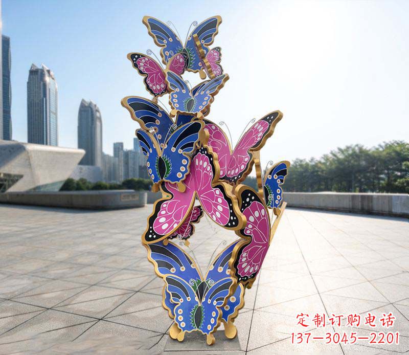 南阳不锈钢蝴蝶雕塑美丽的艺术诠释