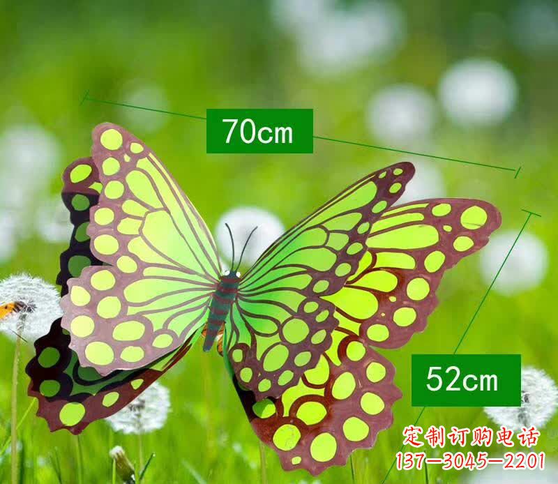 南阳不锈钢蝴蝶雕塑彩色园林的精灵