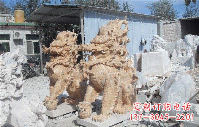 南阳麒麟石雕一个具有传统文化精髓的艺术品