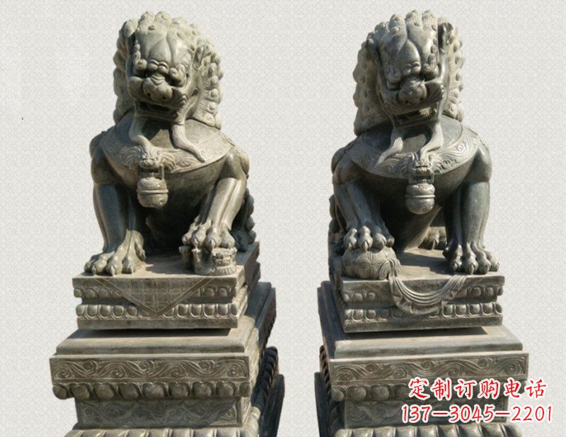 南阳狮子雕塑象征王者风范