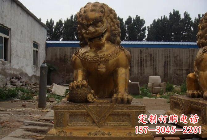 南阳静谧的狮子雕塑精美的工艺与精神传承
