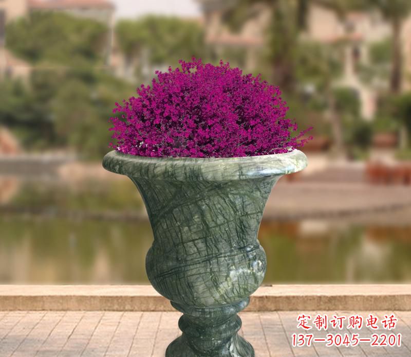 南阳草白玉景观花盆