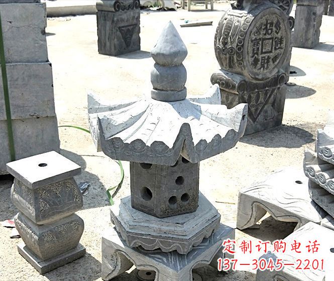 南阳美丽的草坪大理石雕塑石灯