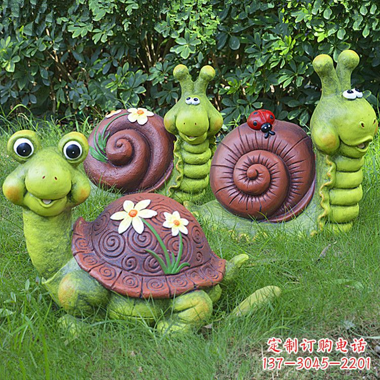 南阳蜗牛雕塑——精致的草坪小动物装点