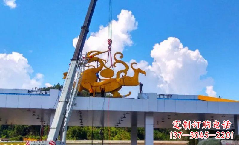 南阳精美不锈钢龙雕塑,点缀城市之美