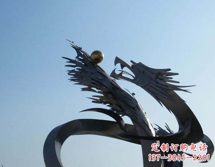 南阳不锈钢龙雕塑精细的手工艺品