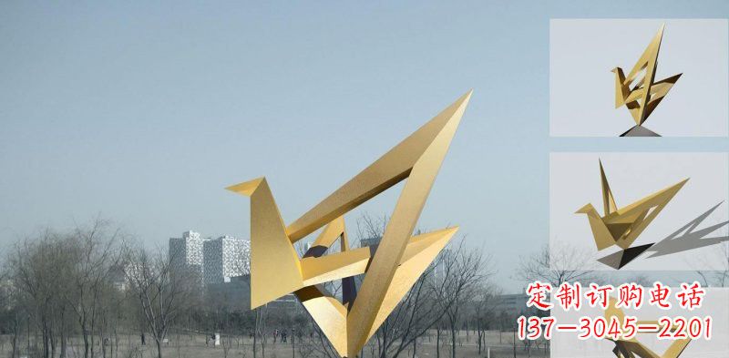 南阳丹顶鹤雕塑象征着城市的文化和精神