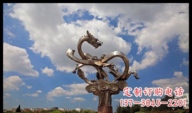 南阳龙雕塑流动的艺术形式