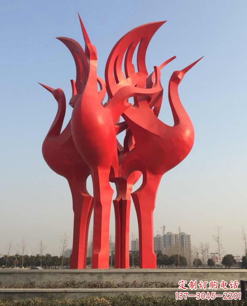 南阳仙鹤雕塑一座城市的标志