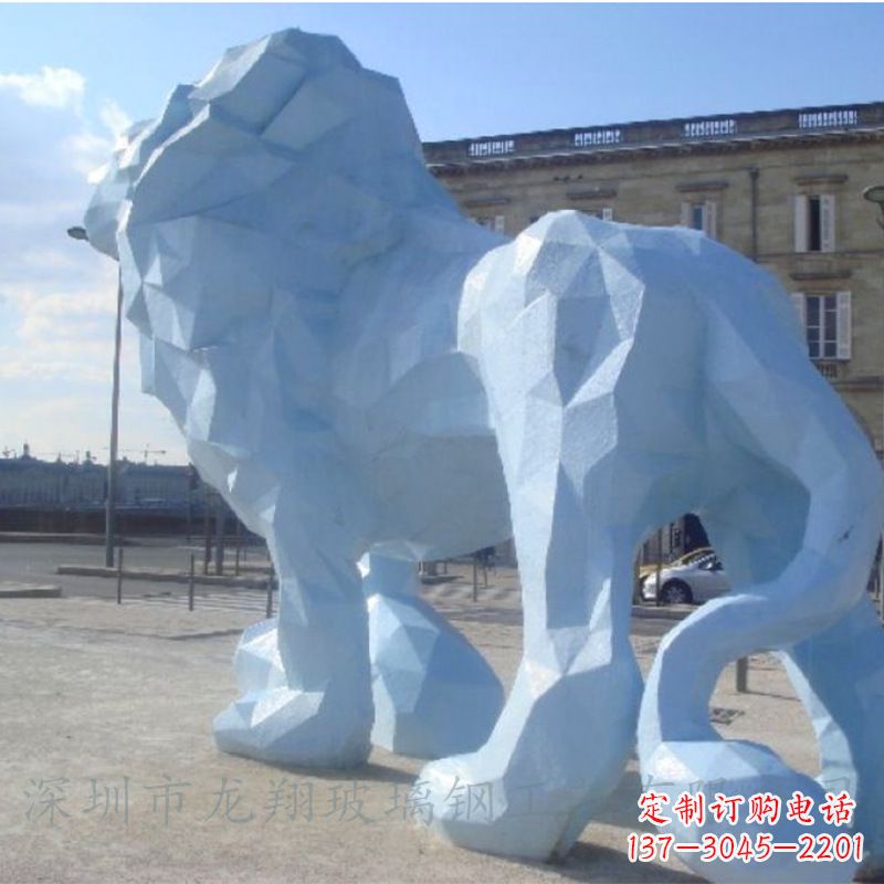 南阳城市街道创意动物狮子景观雕塑摆件