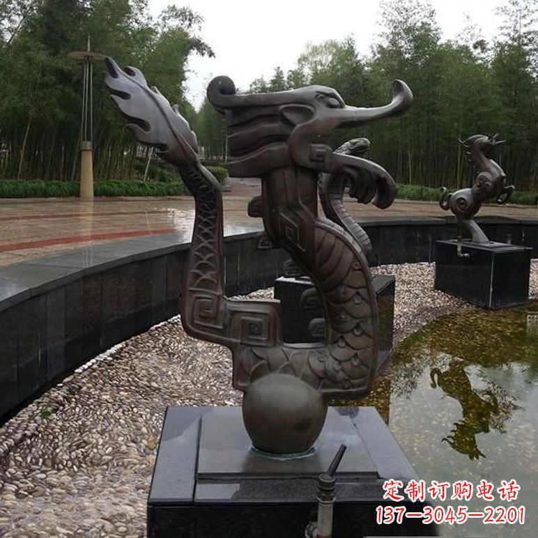 南阳城市喷泉雕塑 铜雕12生肖喷水喷泉