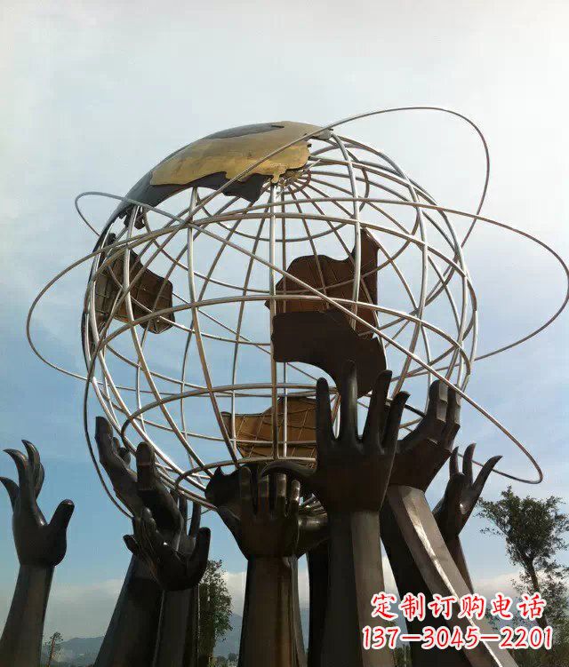 南阳石家庄的地球雕塑一个城市的精神象征