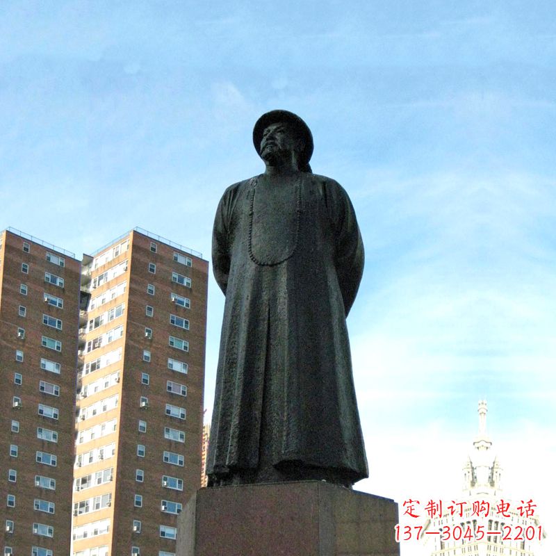 南阳林则徐雕塑标志着城市文化的名人