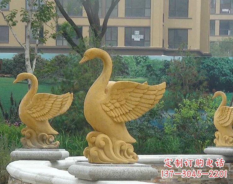 南阳天鹅雕塑美丽的园林装饰