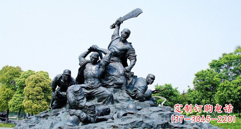 南阳红军雕塑传承冲锋精神