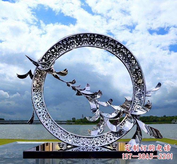 南阳大雁雕塑不锈钢精美雕刻