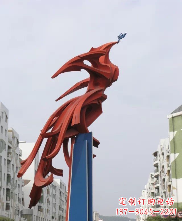南阳凤凰雕塑传承古老文化的艺术精品