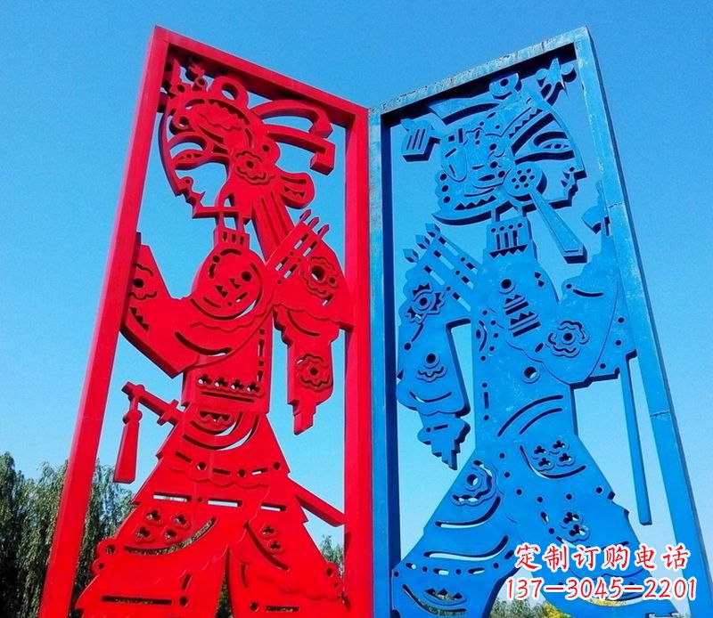 南阳精美的皮影戏雕塑