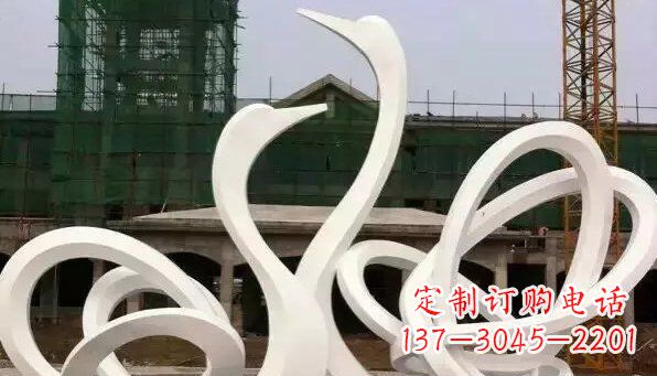 南阳不锈钢天鹅雕塑给人以美丽的感受