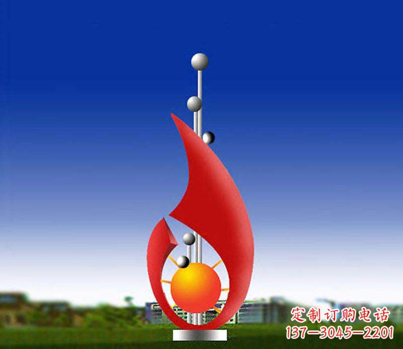 南阳色彩斑斓的水滴雕塑