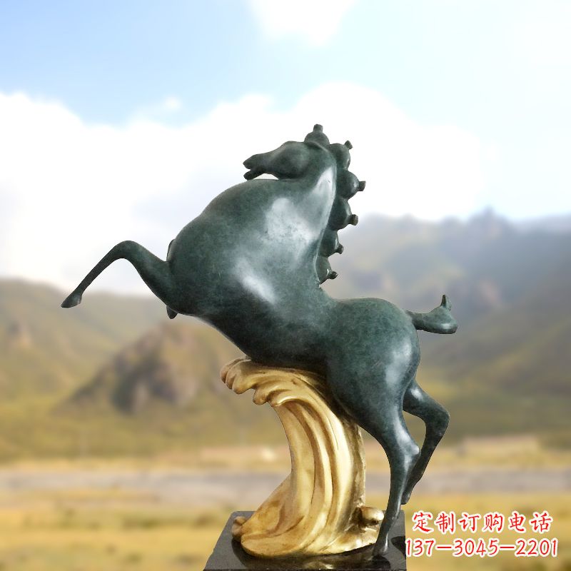南阳抽象马儿铜雕