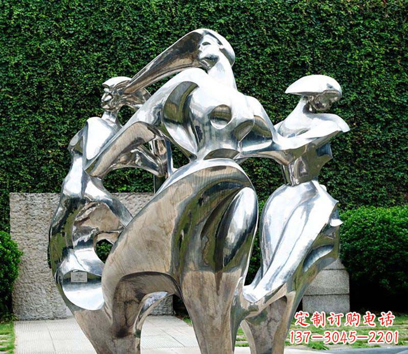 南阳抽象女人不锈钢景观雕塑