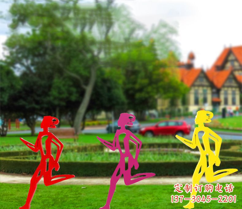 南阳奔跑的女性雕塑