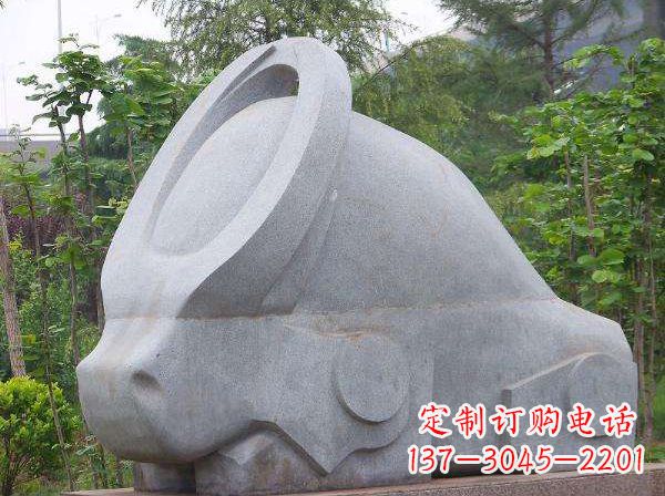 南阳动物雕塑抽象石雕牛