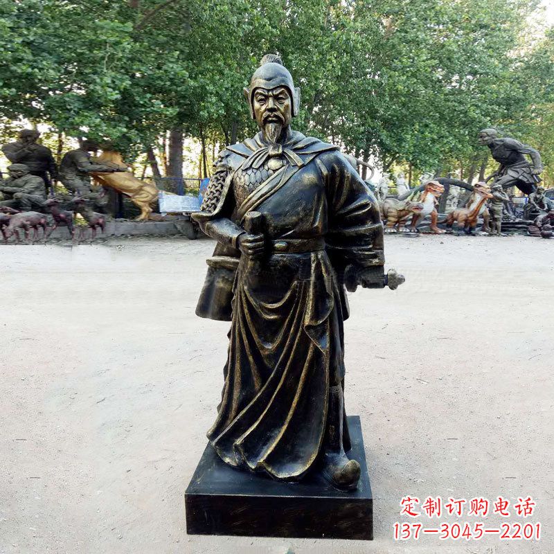 南阳李靖--初唐著名人物仿铜雕塑像