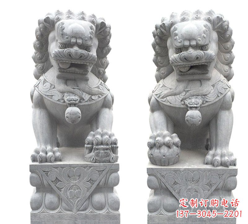 南阳传统狮子石雕