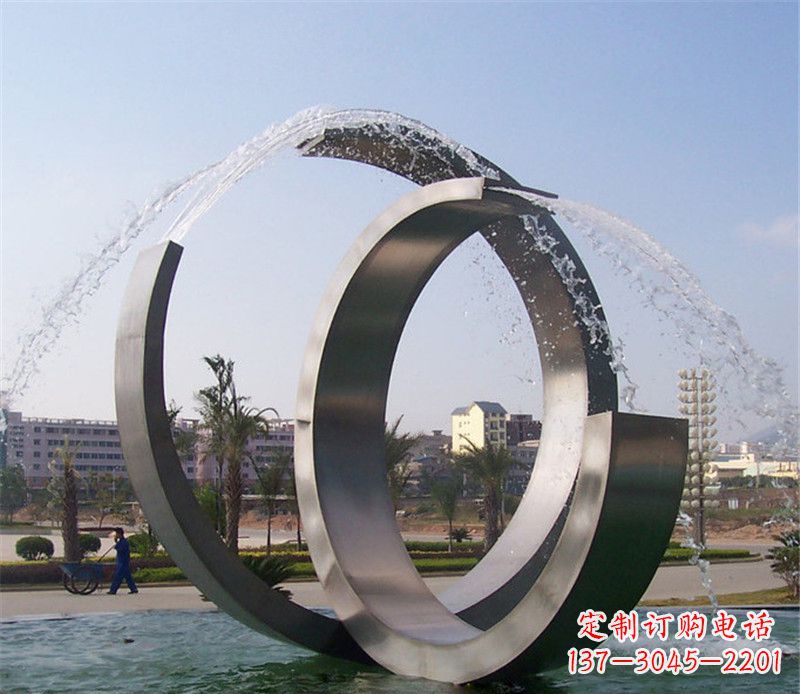 南阳精美的不锈钢喷泉雕塑