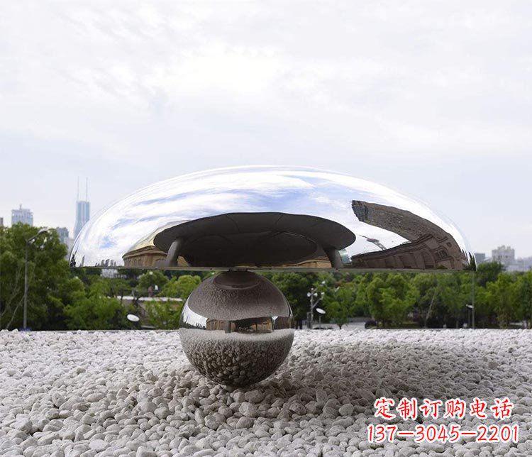 南阳蘑菇的梦想——不锈钢雕塑