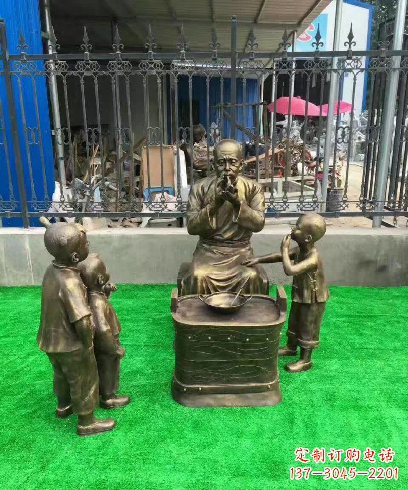 南阳传统糖人铜雕——赞美传统文化的艺术精品