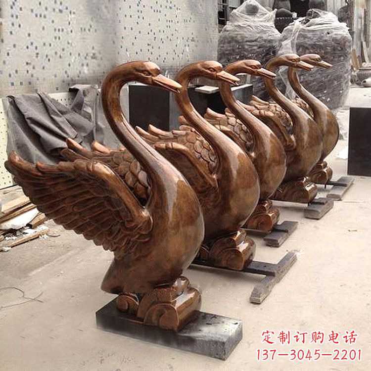 南阳纯铜喷水天鹅雕塑