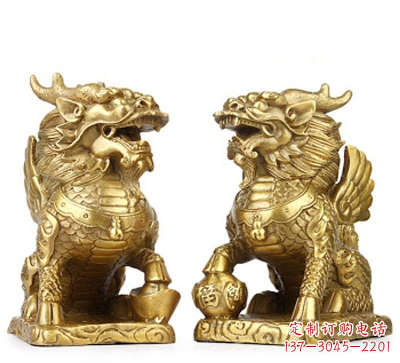 南阳纯铜麒麟雕塑