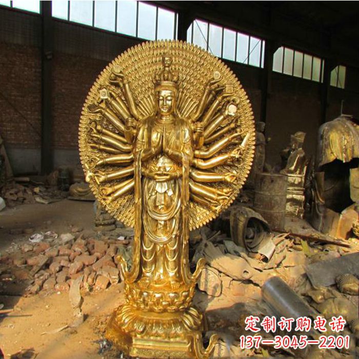 南阳纯铜千手观音雕塑
