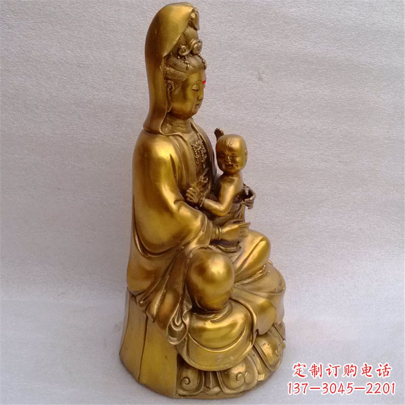 南阳纯铜观音雕塑