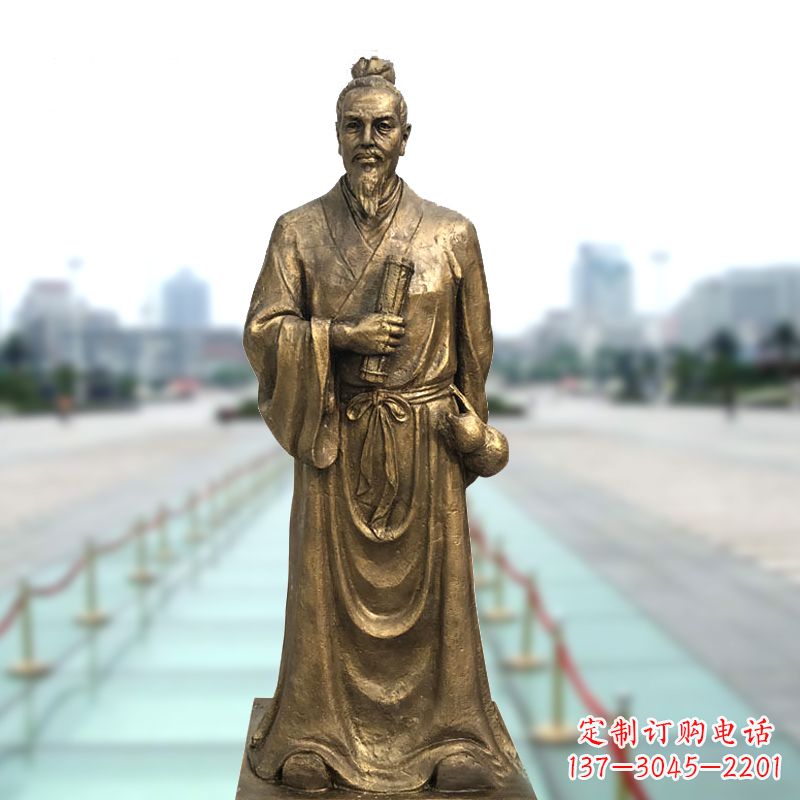 南阳铜雕艺术张仲景的精神实践