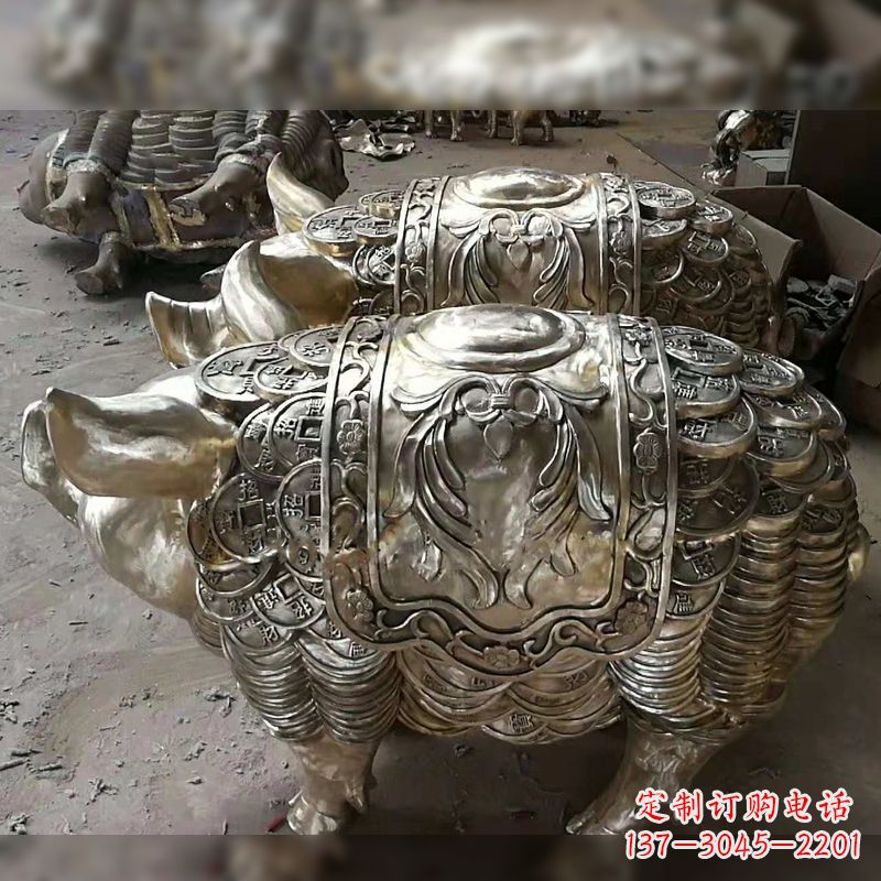 南阳纯铜铸造的招财生肖动物风水雕塑