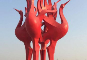 南阳仙鹤雕塑一座城市的标志