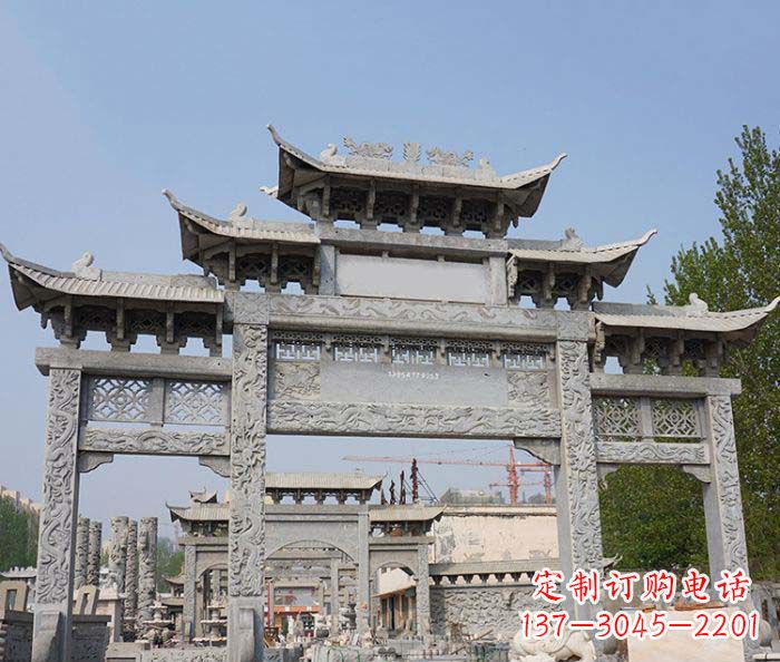 南阳大理石牌坊雕塑传承中国古典文化