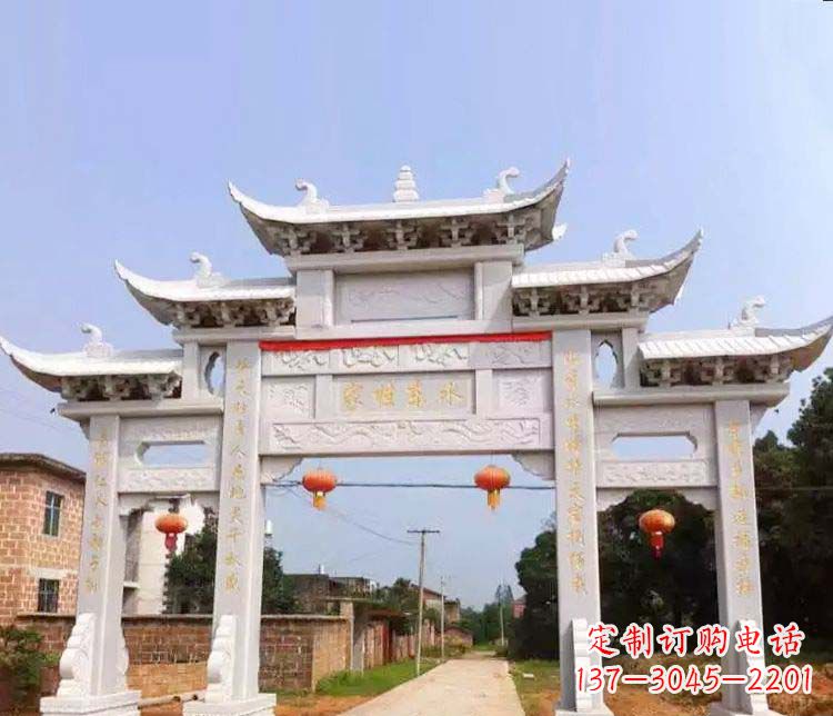 南阳传承村庄牌坊石雕文化