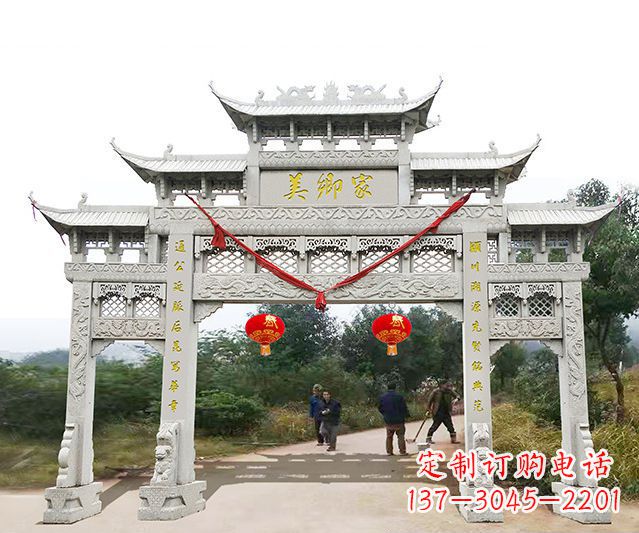 南阳牌坊雕塑珍贵的传统文化