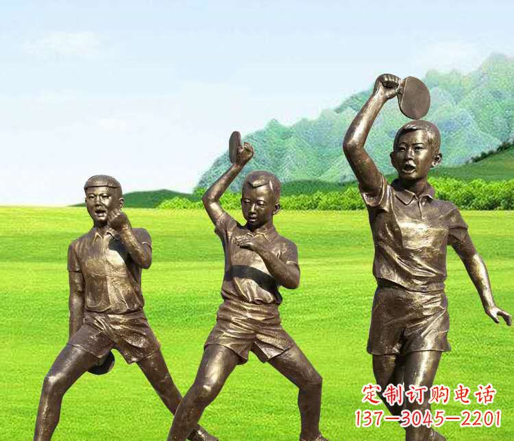 南阳乒乓球雕塑激发运动热情