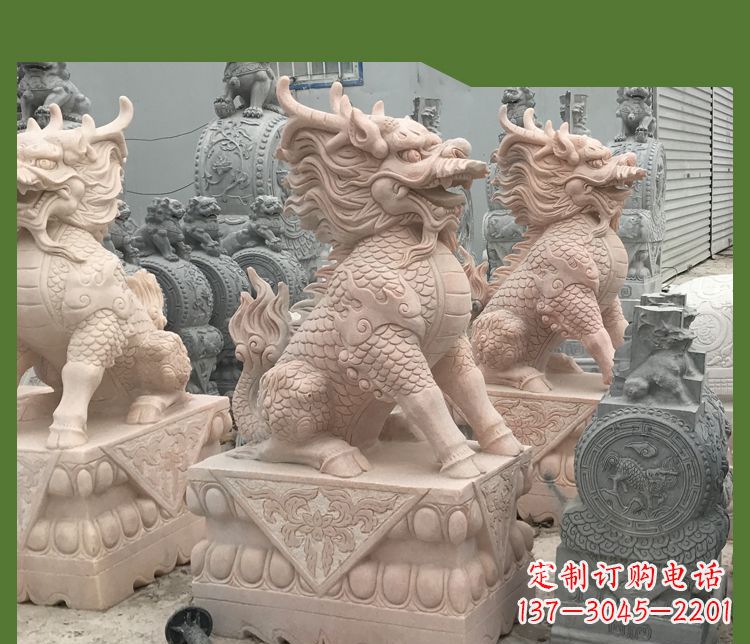 南阳大理石踩球麒麟——传承古代神话的雕塑