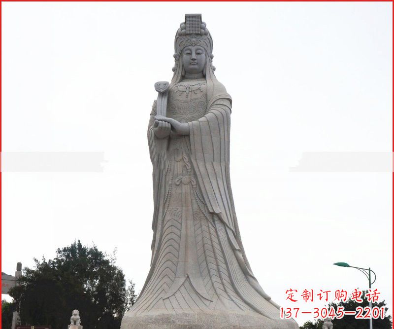 南阳大理石大型妈祖神像雕塑