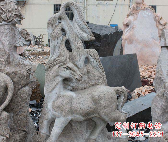 南阳大理石动物马石雕
