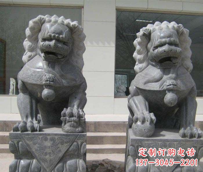 南阳大理石仿古石狮子